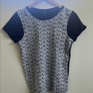 J. Crew Blue and White Short Sleeve T-Shirt